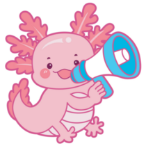 Axolotl Loudspeaker Sticker