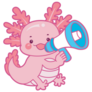 Axolotl Loudspeaker Sticker