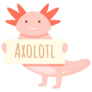 Axolotl Name Banner Sticker