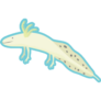 Axolotl On Blue Sticker