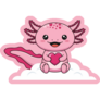 Axolotl On Cloud Sticker