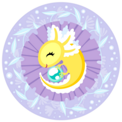 Axolotl On Leaf Sticker