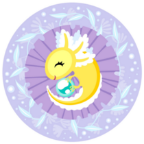 Axolotl On Leaf Sticker