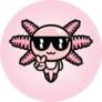 Axolotl Peace Sign Sticker