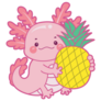 Axolotl & Pineapple Sticker