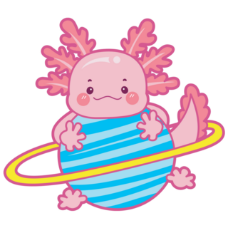 Axolotl Planet Sticker