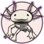 Axolotl Purple Circle Sticker