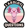 Axolotl Questions Black Sticker