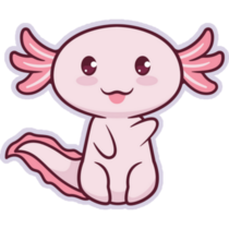 Axolotl Says Hi Sticker