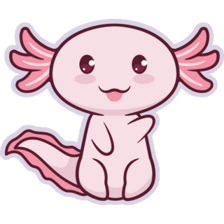 Axolotl Says Hi Sticker