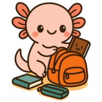 Axolotl School Bag Sticker