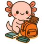 Axolotl School Bag Sticker