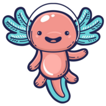 Axolotl Space Helmet Sticker