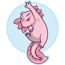 Axolotl Stretch Sticker 