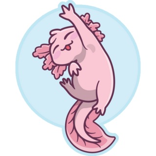 Axolotl Stretch Sticker 