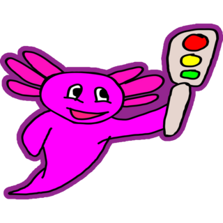 Axolotl Traffic Light Sticker