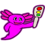 Axolotl Traffic Light Sticker