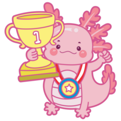 Axolotl Trophy Sticker