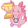 Axolotl Trophy Sticker
