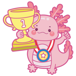 Axolotl Trophy Sticker