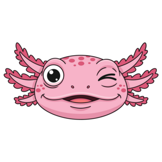 Axolotl Winking Sticker