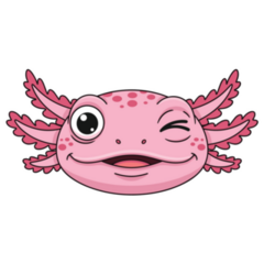 Axolotl Winking Sticker