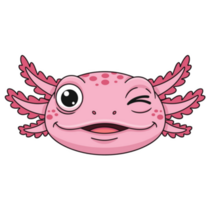 Axolotl Winking Sticker