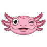 Axolotl Winking Sticker
