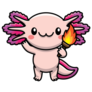 Axolotl With Torch Sticker