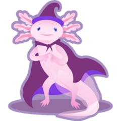Axolotl Wizard Sticker