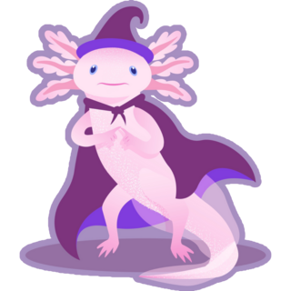 Axolotl Wizard Sticker