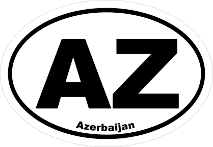 Azerbaijan Az Oval Sticker