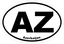 Azerbaijan Az Oval Sticker