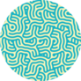 Aztec Brain Coral Seamless Background Sticker