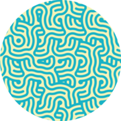Aztec Brain Coral Seamless Background Sticker