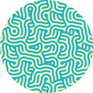 Aztec Brain Coral Seamless Background Sticker