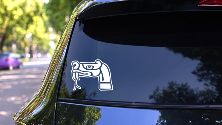 Aztec Snake Sticker on a Rear Car Window (New) example