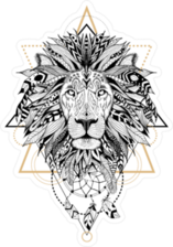 Aztec Style Lion Sticker