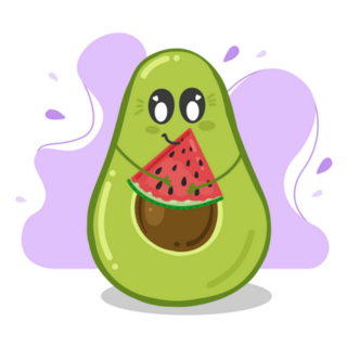Baby Avocado With Watermelon Sticker