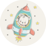 Baby Bear Space Sticker