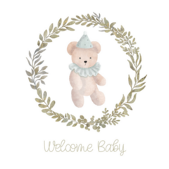 Baby Bear Wreath Sticker