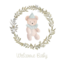 Baby Bear Wreath Sticker
