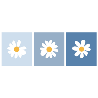 Baby Blue Daisies Sticker