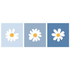 Baby Blue Daisies Sticker