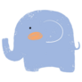 Baby Blue Elephant Sticker