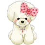 Baby Bow Poodle Sticker
