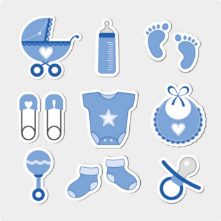 Baby Boy Sticker Sheet