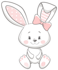 Baby Bunny Cute Print Sticker