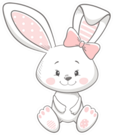 Baby Bunny Cute Print Sticker