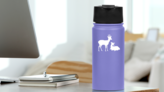 Baby Deer Sticker on a Water Bottle (New) example
